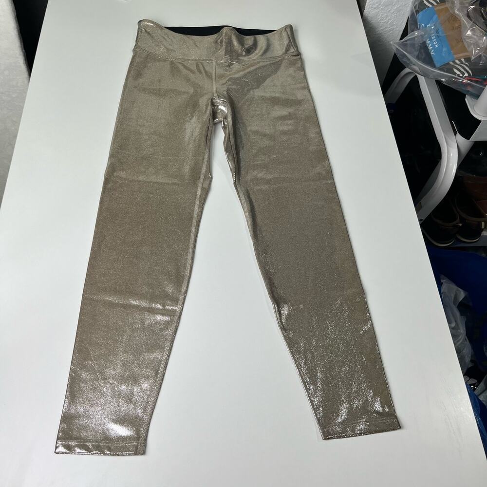 Heroine Sport Marvel Leggings Quartz Size Large Metallic Shine Silver Gold - Picture 5 of 16